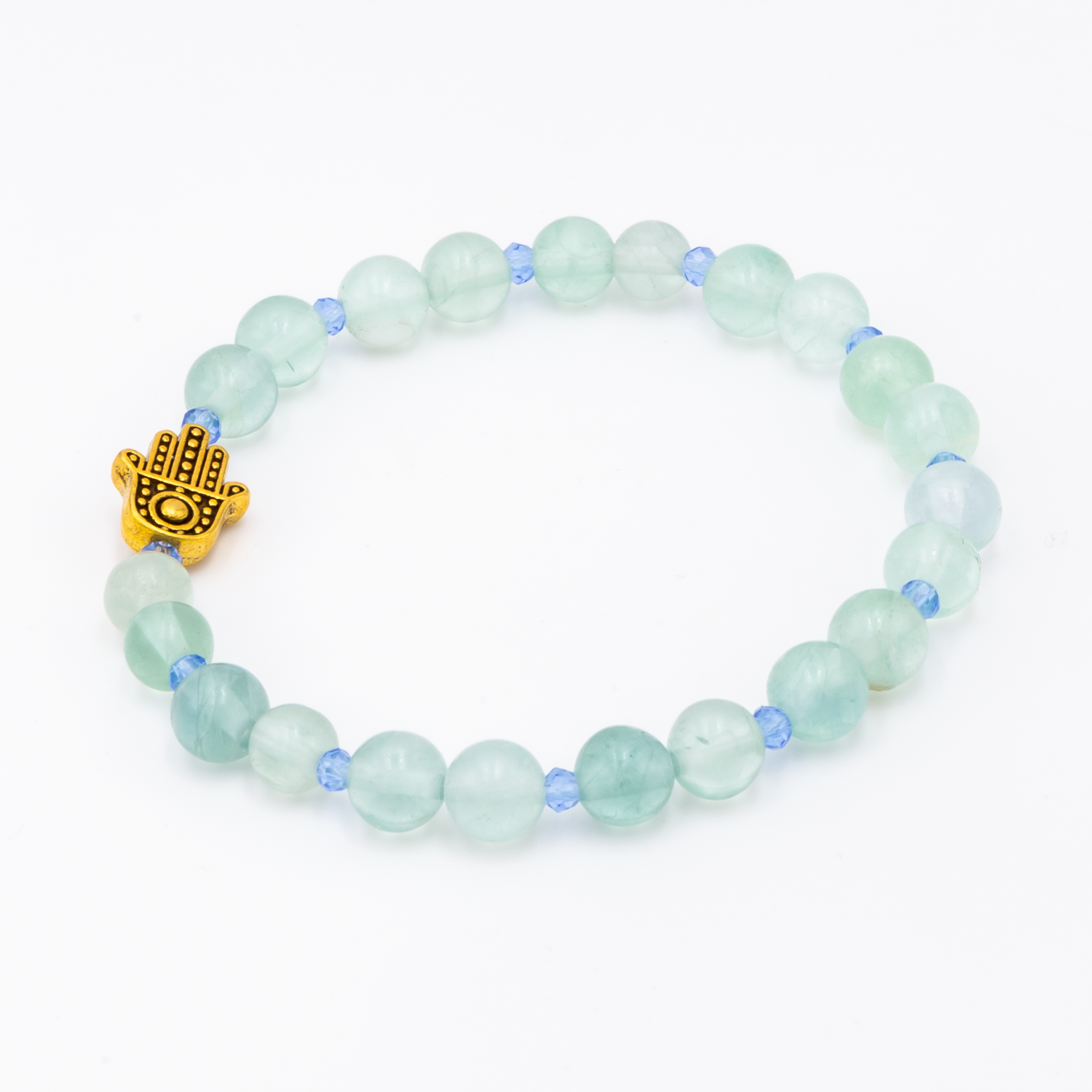 Fluorite - Hamsa Bracelet