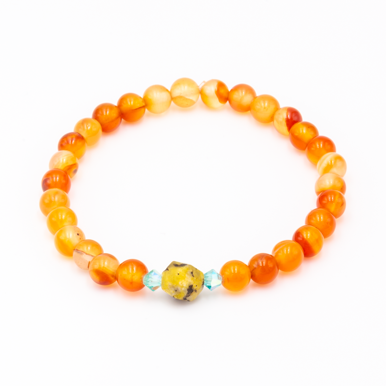 Carnelian - Yellow Turq  Bracelet