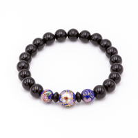 Black Onyx - Flowers Bracelet