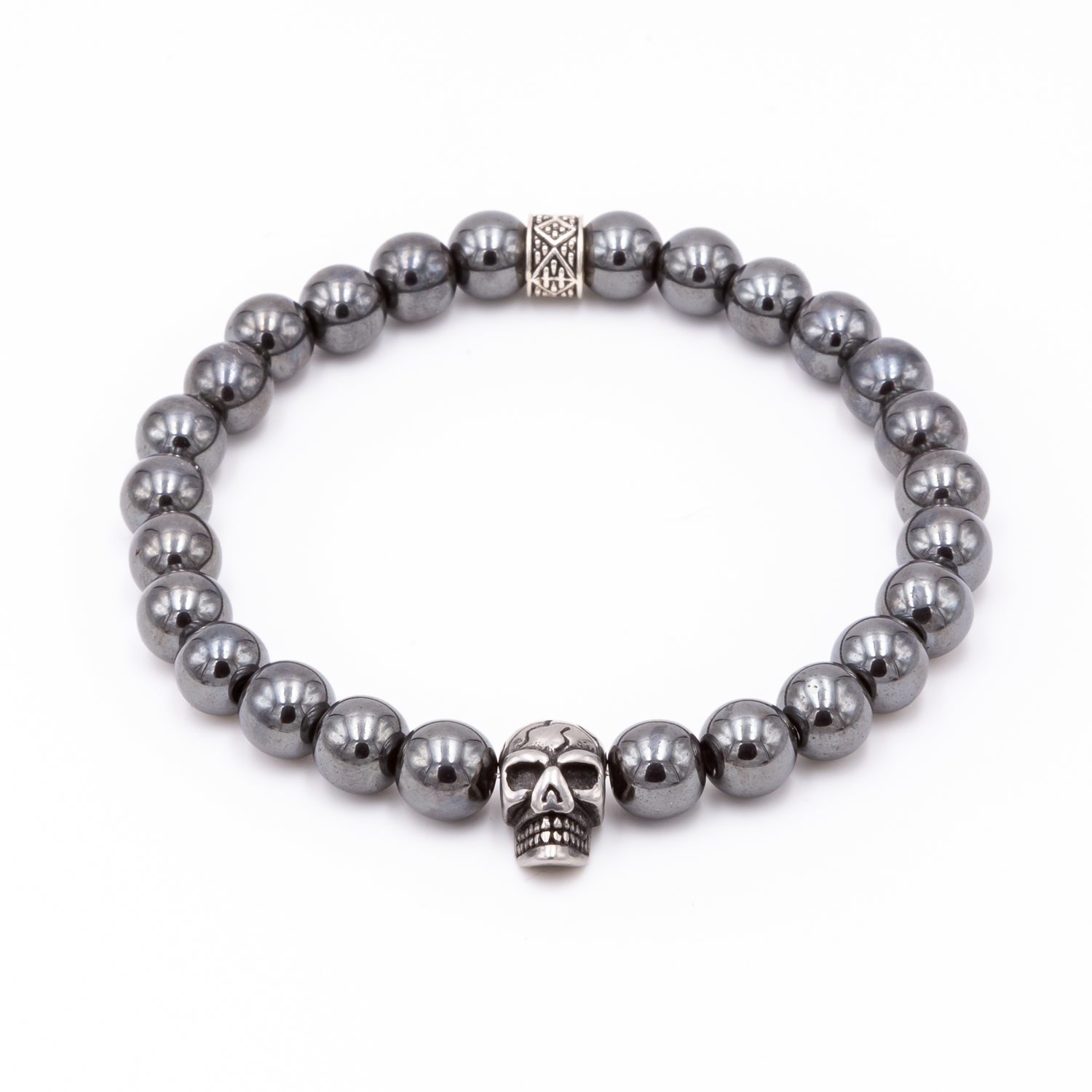 Men's Hematite - Skull Bracelet