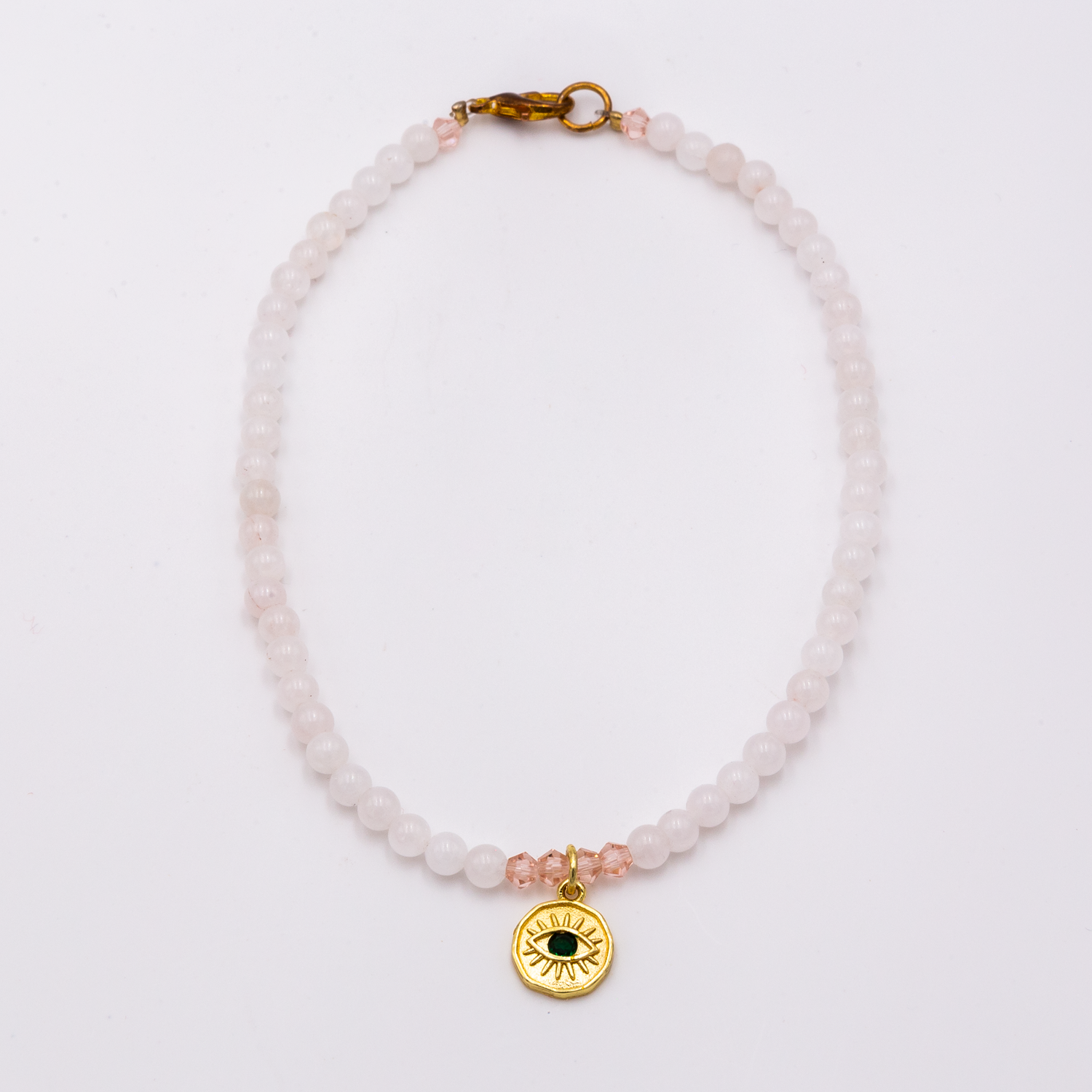 Rose Quartz - Third Eye Anklet