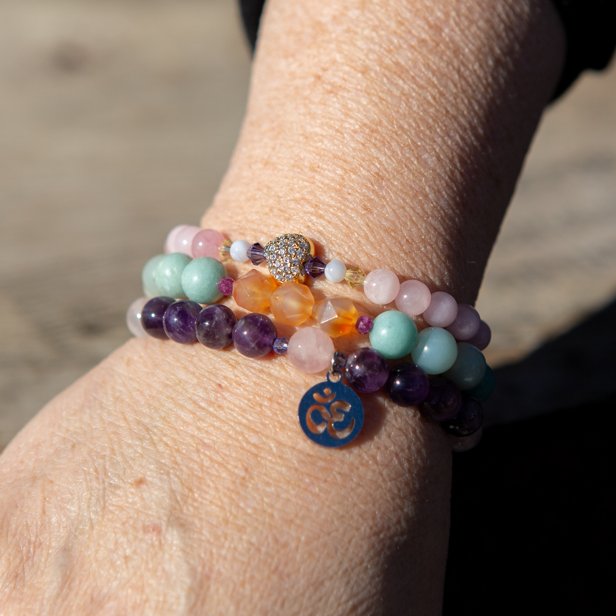 Amethyst - Rose Quartz  Bracelet