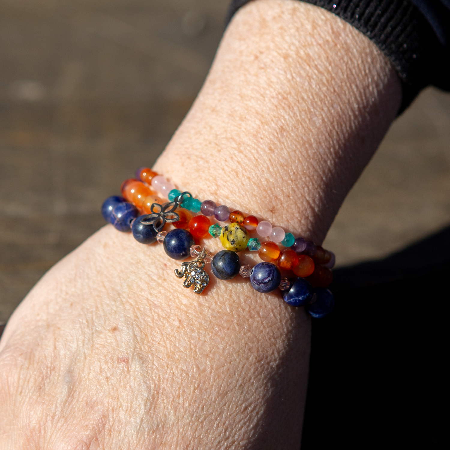 Carnelian - Yellow Turq  Bracelet