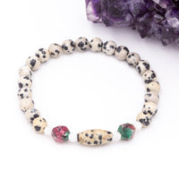 Dalmatian Jasper Ruby in Fuschite Bracelet